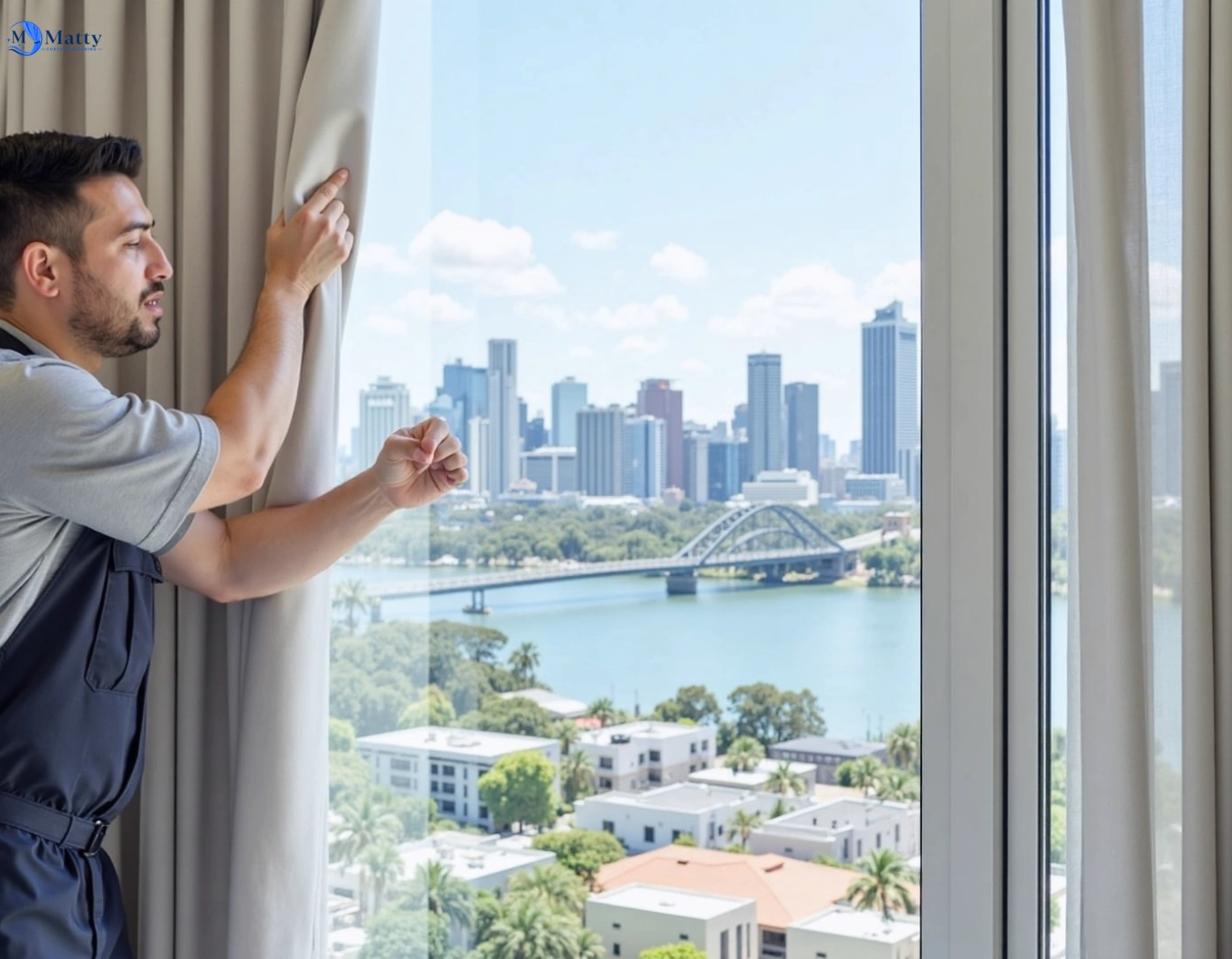 Professional curtain steam cleaning service canley-heights-nsw QLD by Matty Curtain Cleaning